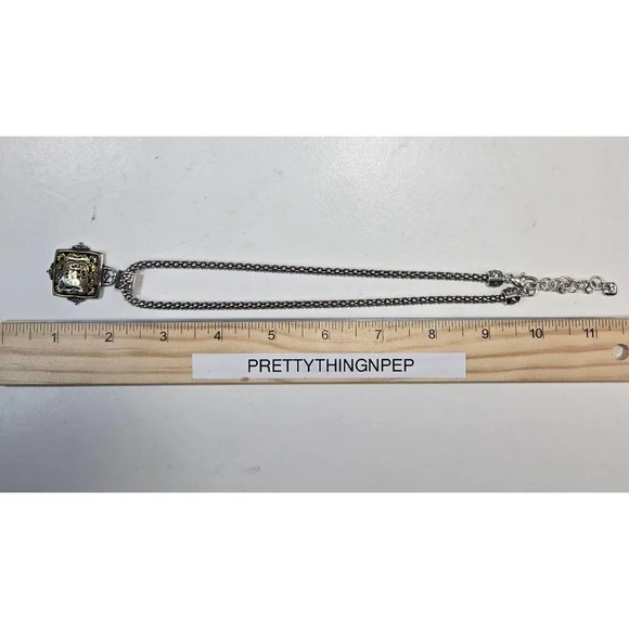 Brighton Necklace Silver Tone & Gold Tone Classic Ferrara Charm Chunky Chain - Picture 5 of 8